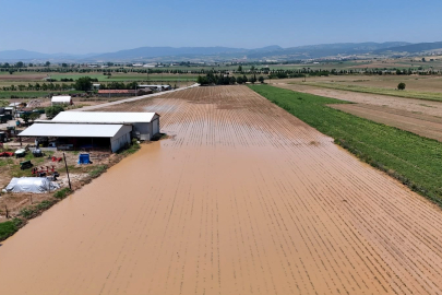 Bursa Yenişehir'de sel ve dolu felaketi