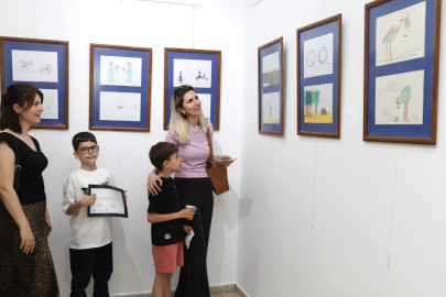 Nilüfer'de çocukların çizimleri sanata dönüştü
