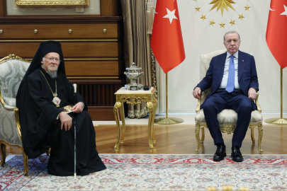 Cumhurbaşkanı Erdoğan, Fener Rum Patriği Bartholomeos'u kabul etti