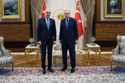 Cumhurbaşkanı Erdoğan, TBMM Başkanı Kurtulmuş'u kabul etti